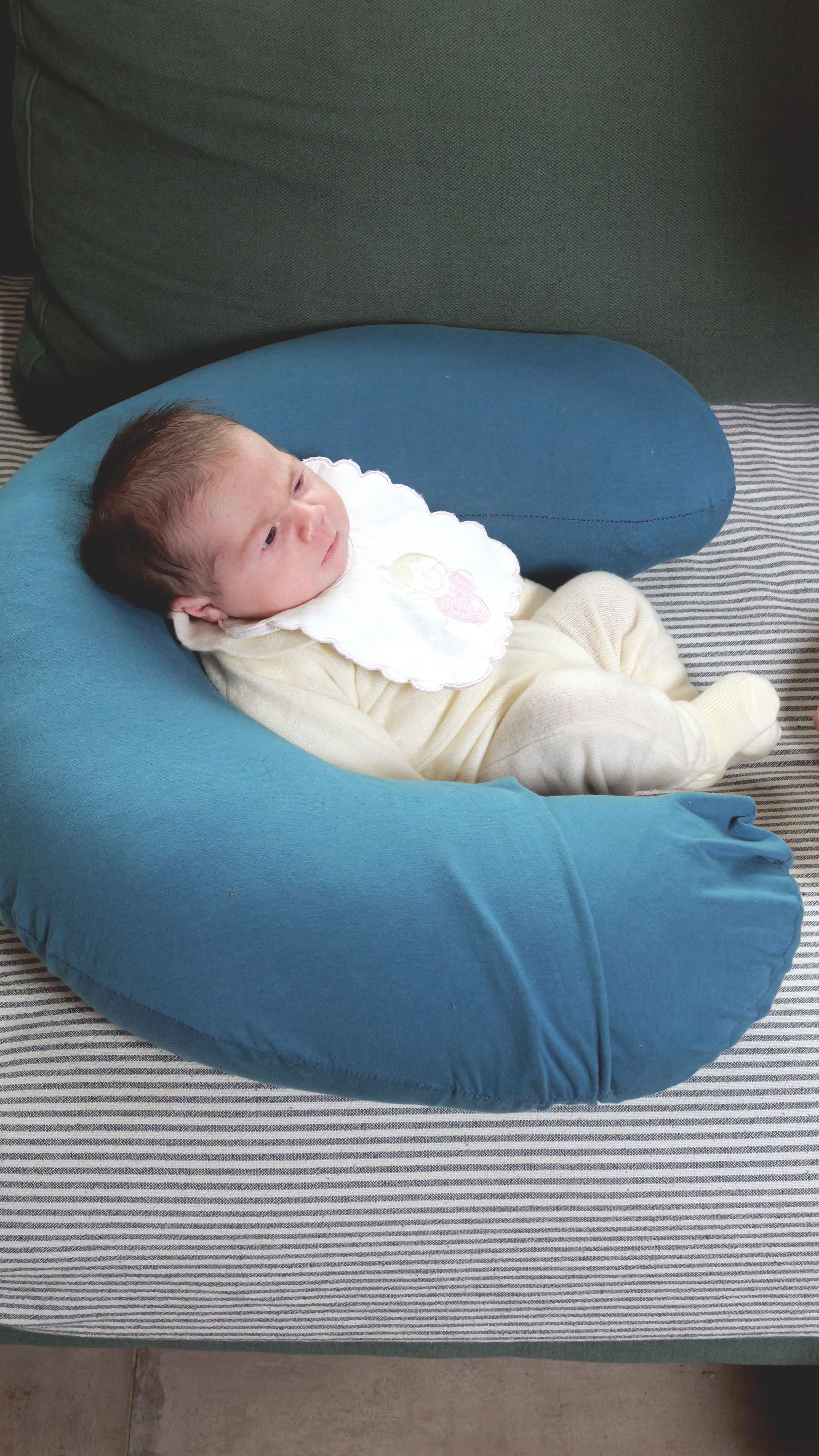 Mizu Baby Mirai Cuscino Allattamento Ottanio 166 cm Extra Lungo