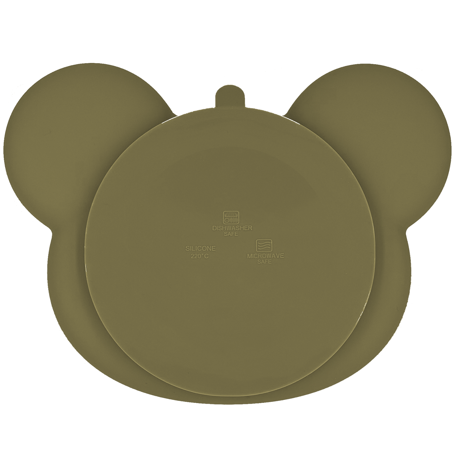 Youly set pappa orso kaki grigio piatto ventosa posate