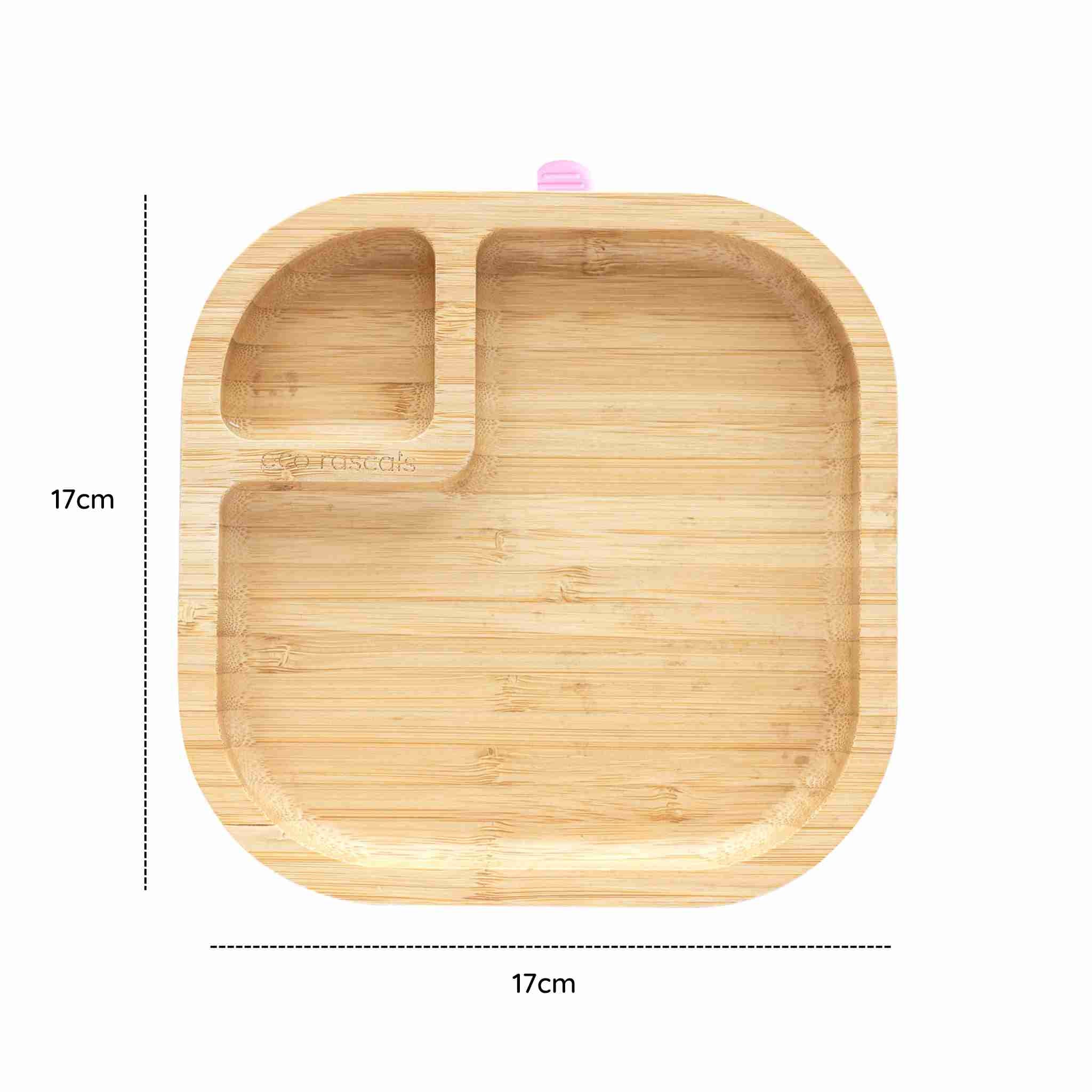 Eco Rascals Bamboo Plates piatto quadrato azzurro