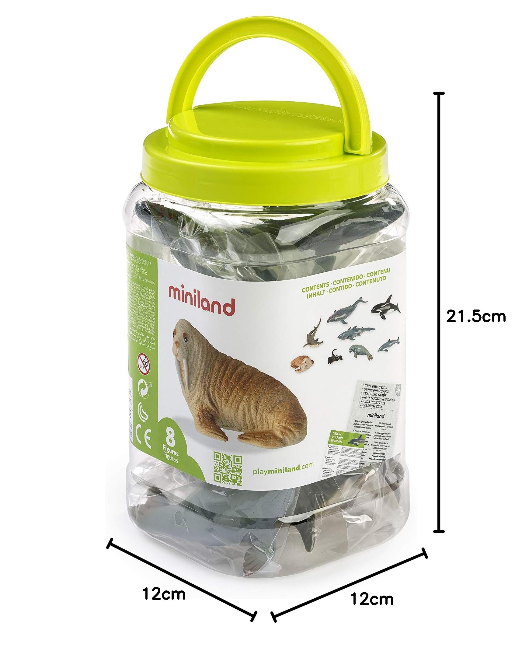 Miniland Educational 154187 Animali Marini 8 Figure Latta