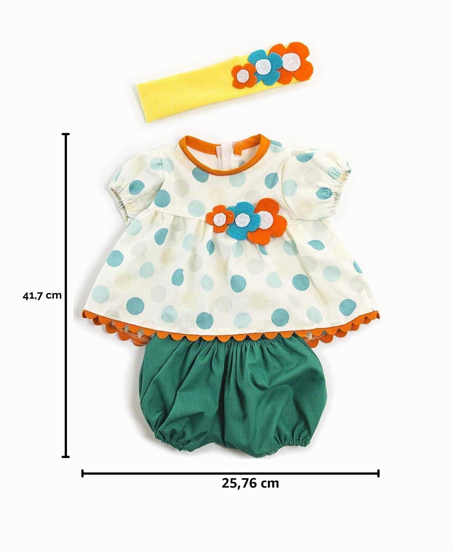 Miniland How to Dress vestito bambola 40 cm giallo