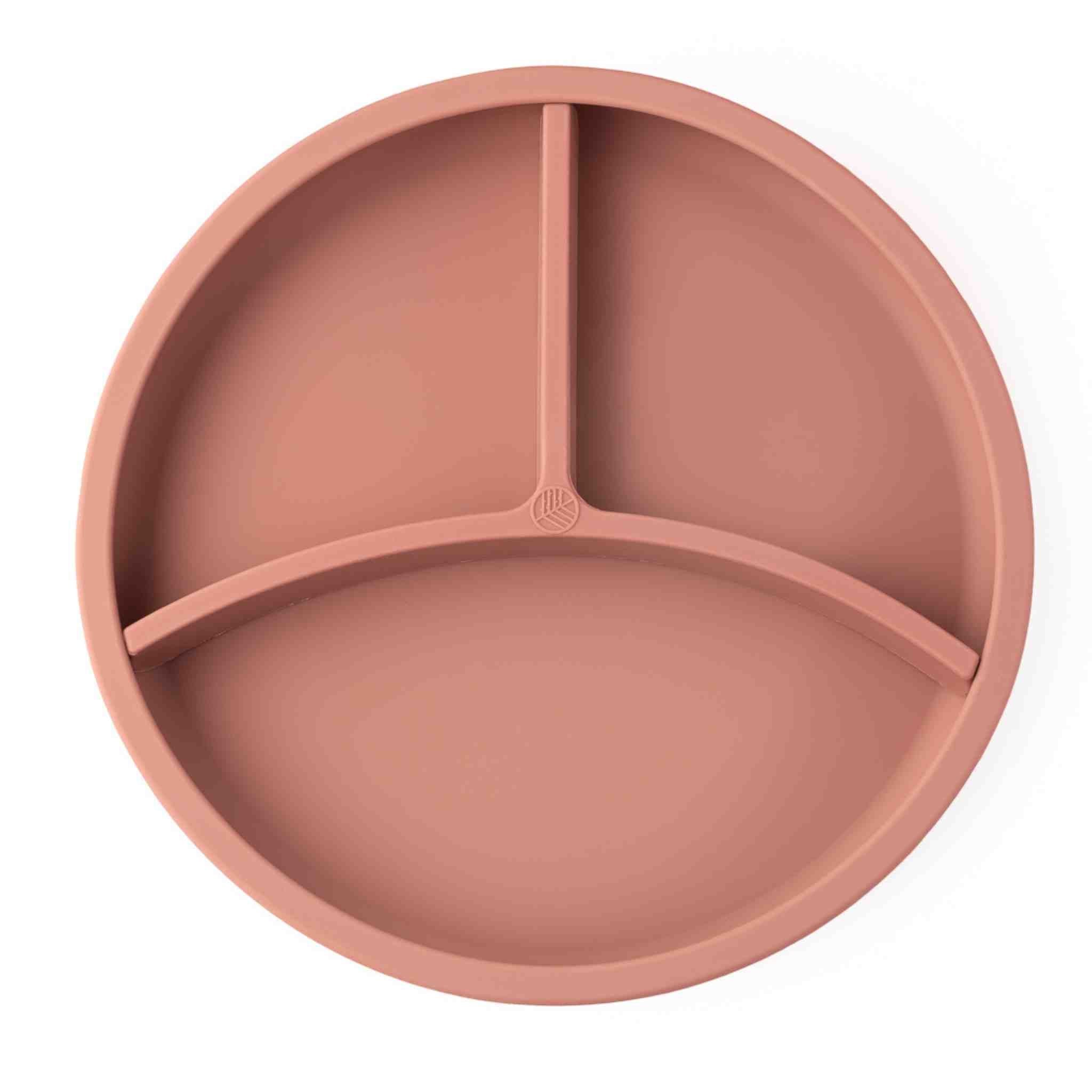 Eco Rascals Silicone Divider Plates Piatto Rosa con divisore