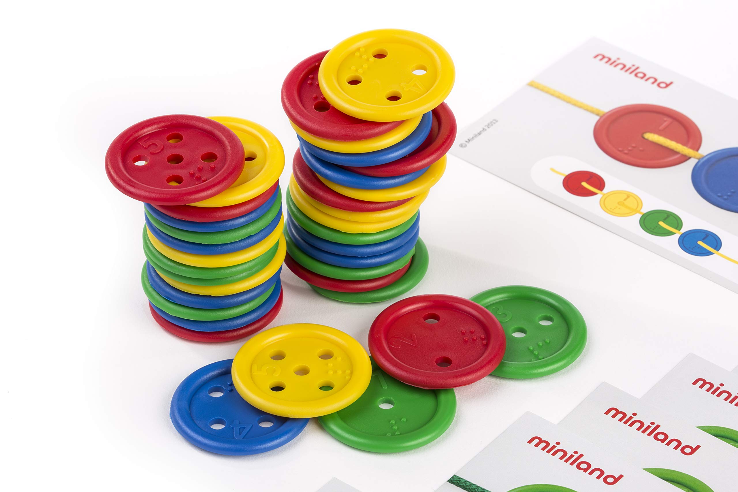 Miniland Activity Buttons 31791 gioco bottoni braille 40 pezzi