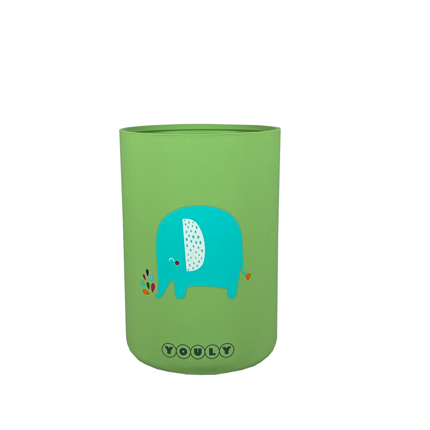 Youly Elefante tazza con cannuccia silicone con coperchio