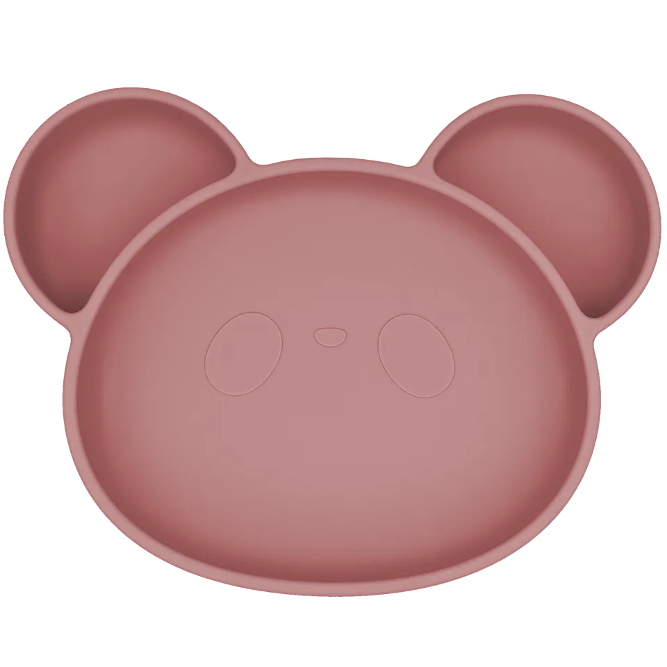 Youly Beer piatto svezzamento orso rosa vintage ventosa