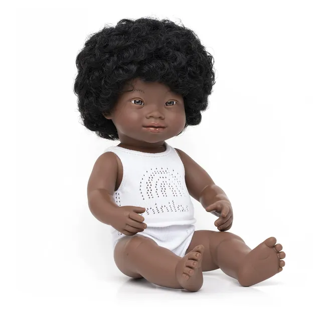 Miniland 31171 Bambola Africana Down 38 cm Vinile