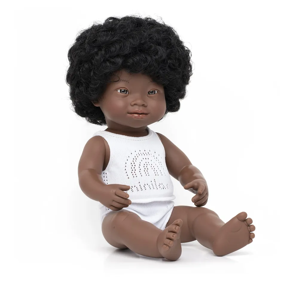 Miniland 31171 Bambola Africana Down 38 cm Vinile