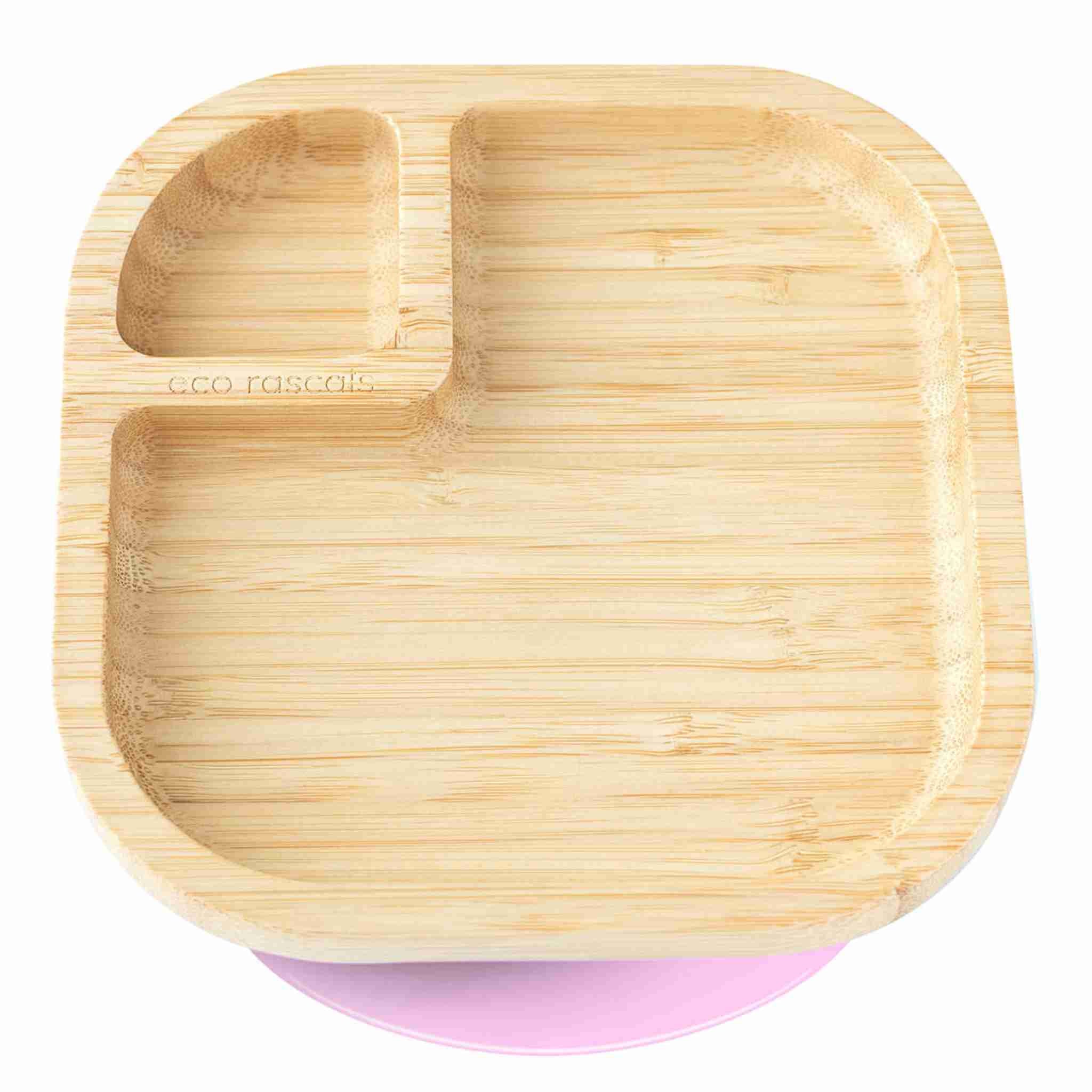 Eco Rascals Bamboo Plates piatto quadrato azzurro