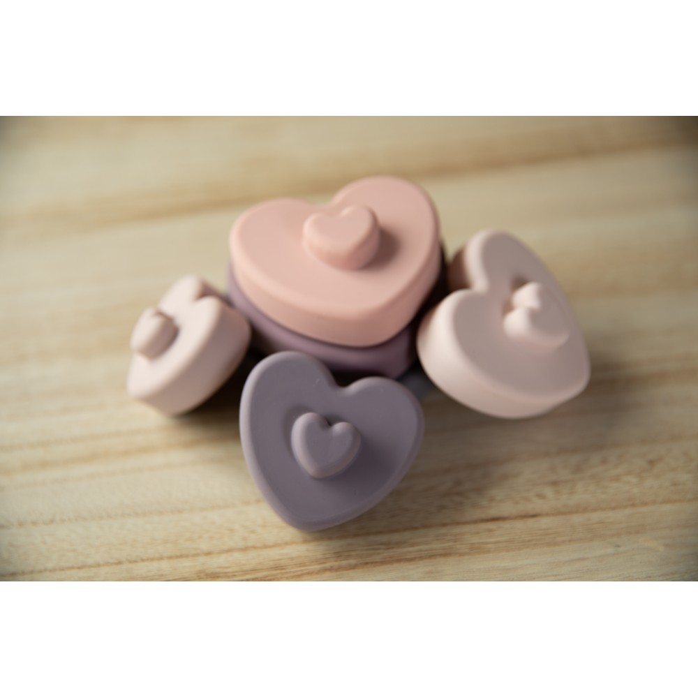 BoJungle B-Silicone Stacking Hearts torre impilabile silicone