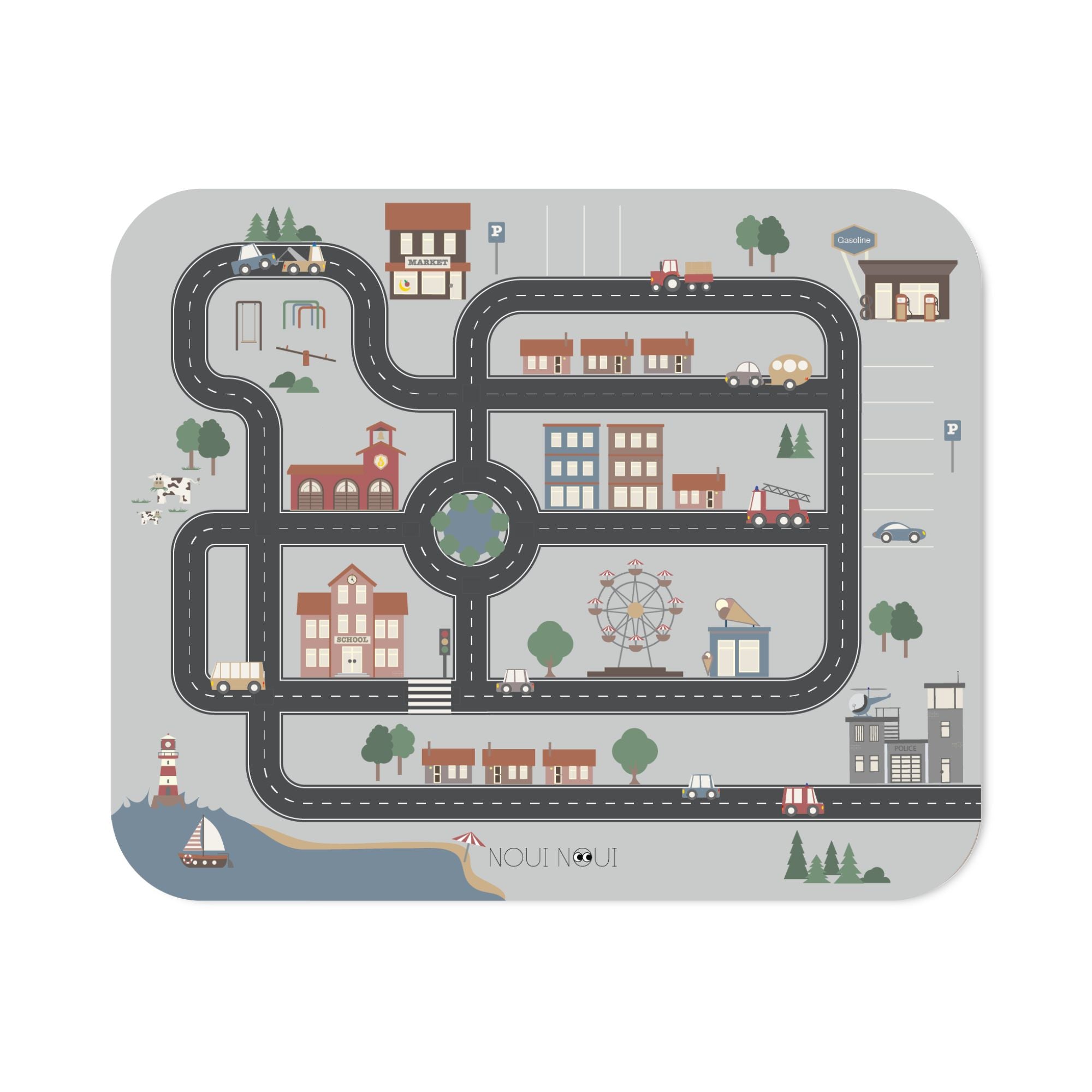 Noui Noui XL Placemats tovaglietta Little Village 55x45 vinile