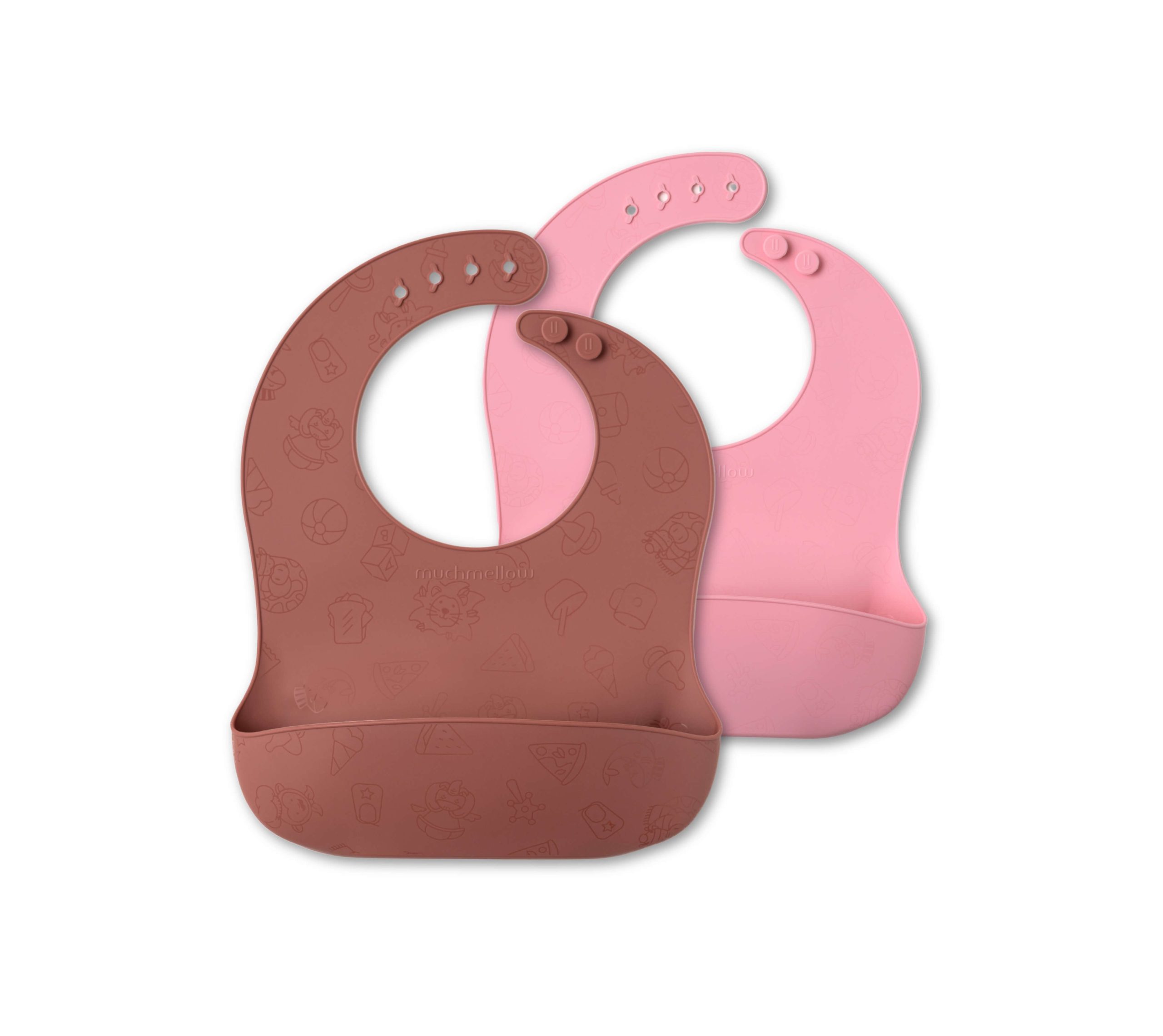 Muchmellow Pappa 2 Bavaglini in Silicone con Tasca