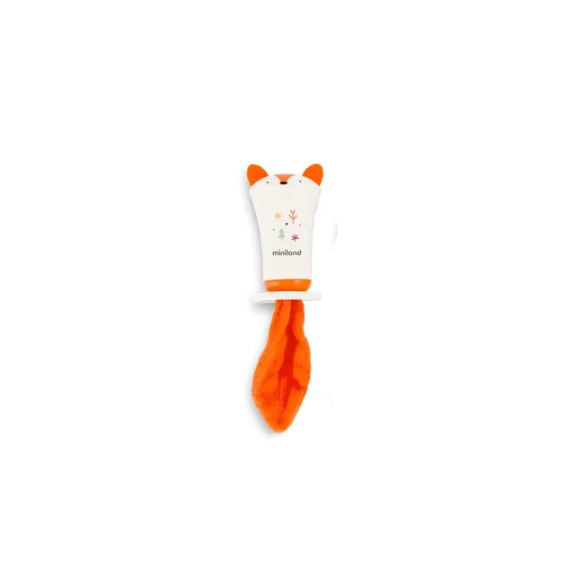 Miniland Foxy Rattle Sonaglio Volpe con Massaggiagengive