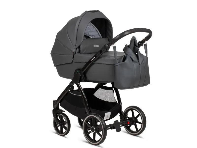 Bo Jungle Outdoor B-Shadow passeggino trio Shadow Grey pelle PU