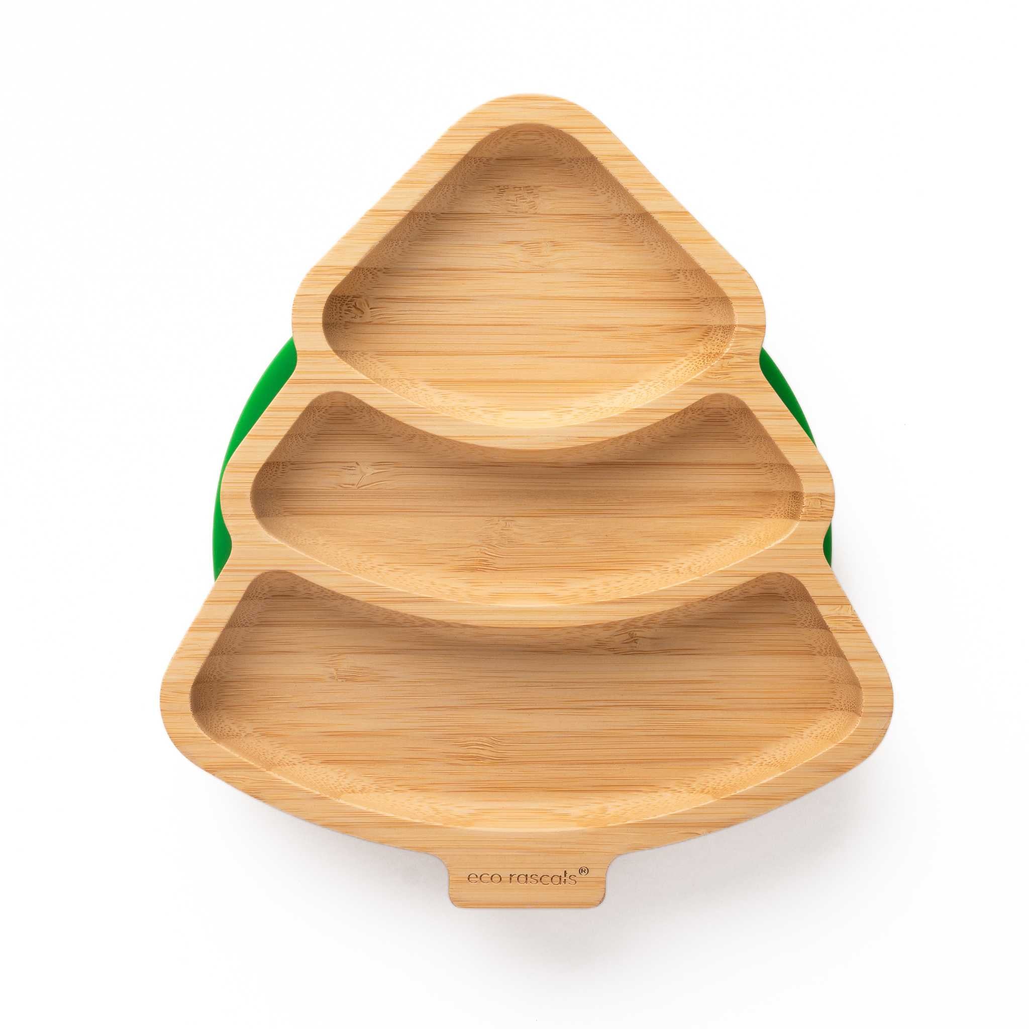Eco Rascals Bamboo Plates piatto bambù albero Natale verde