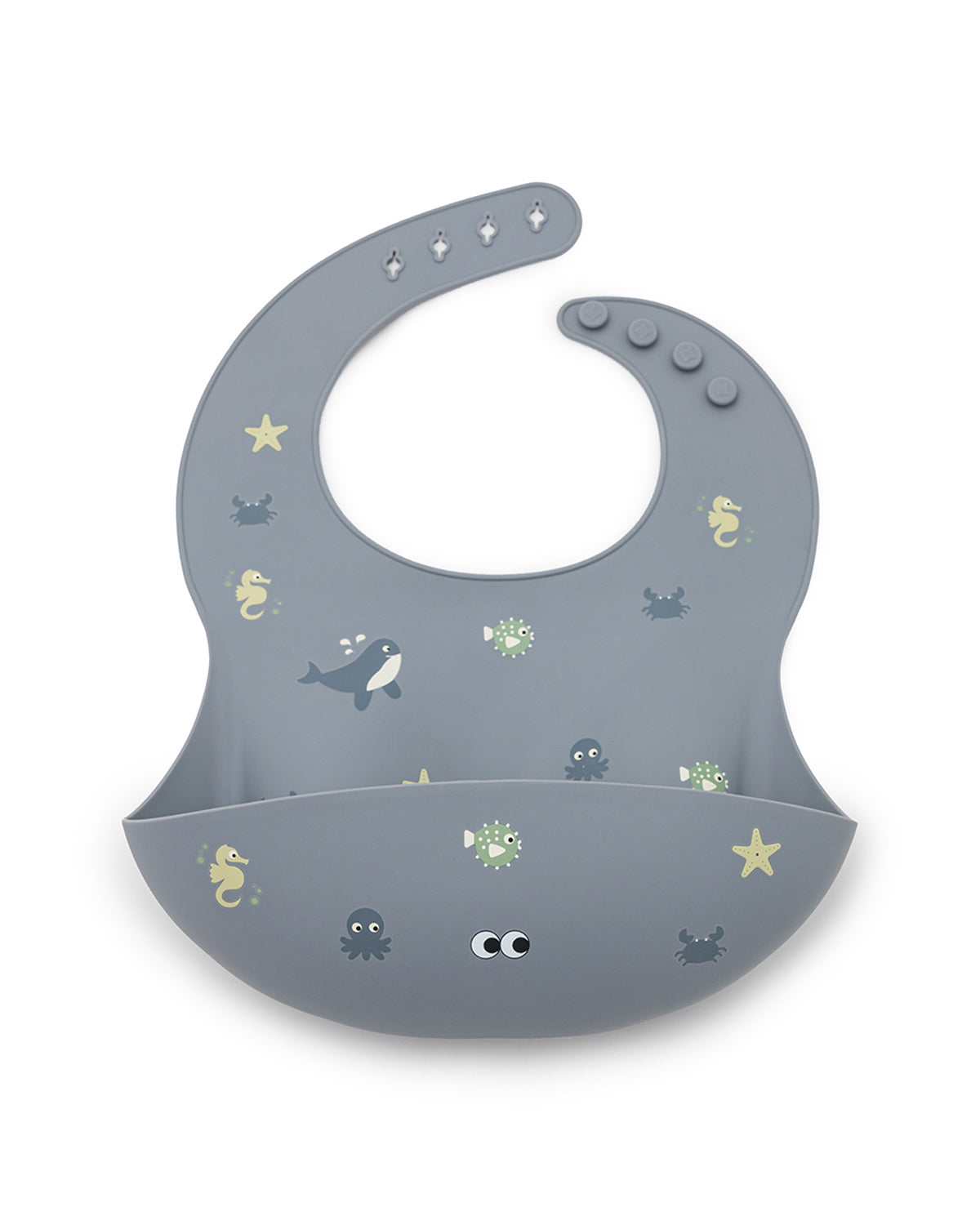 Noui Noui Bibs bavaglino silicone Wild Ocean con tasca