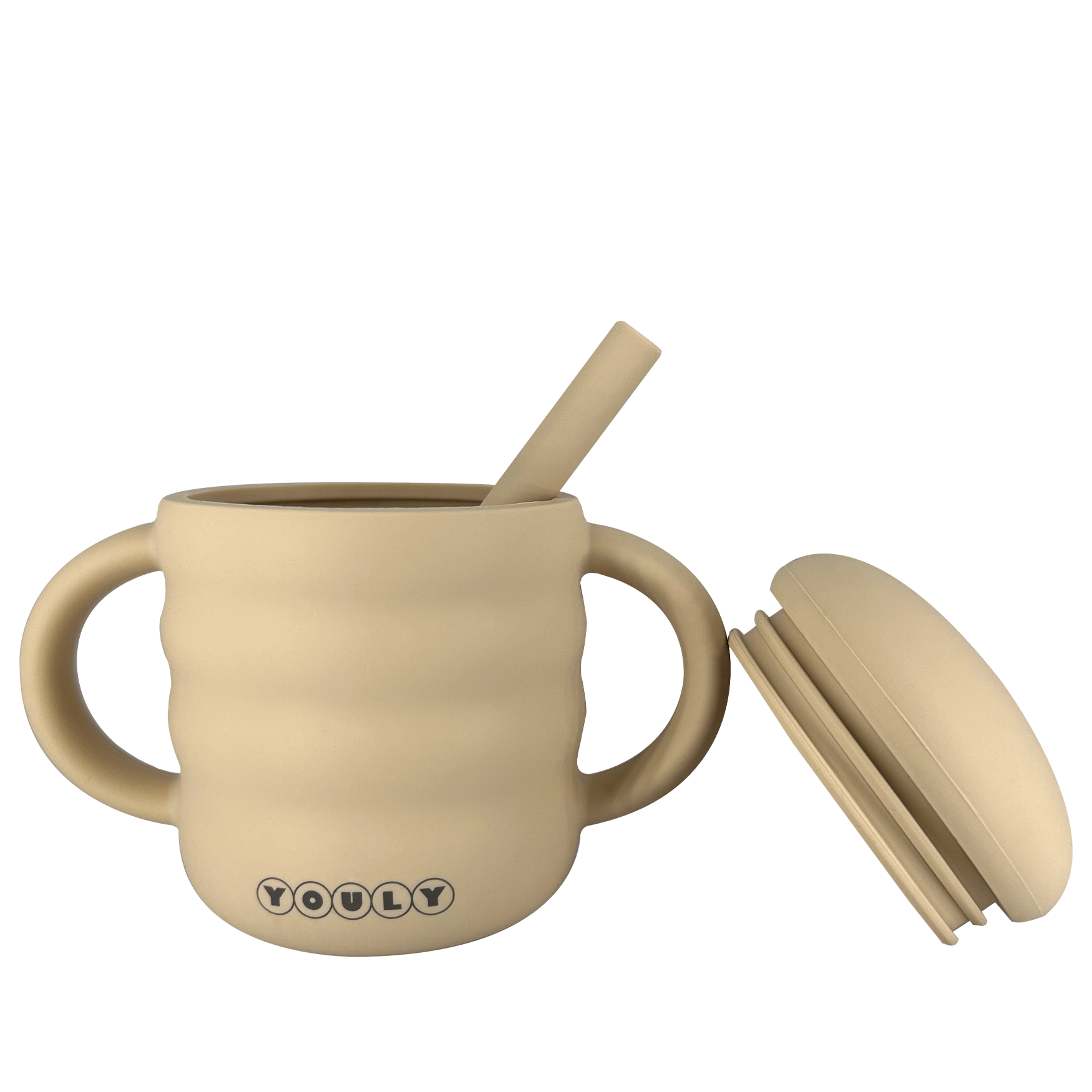 Youly Bubble tazza con cannuccia crema in silicone alimentare