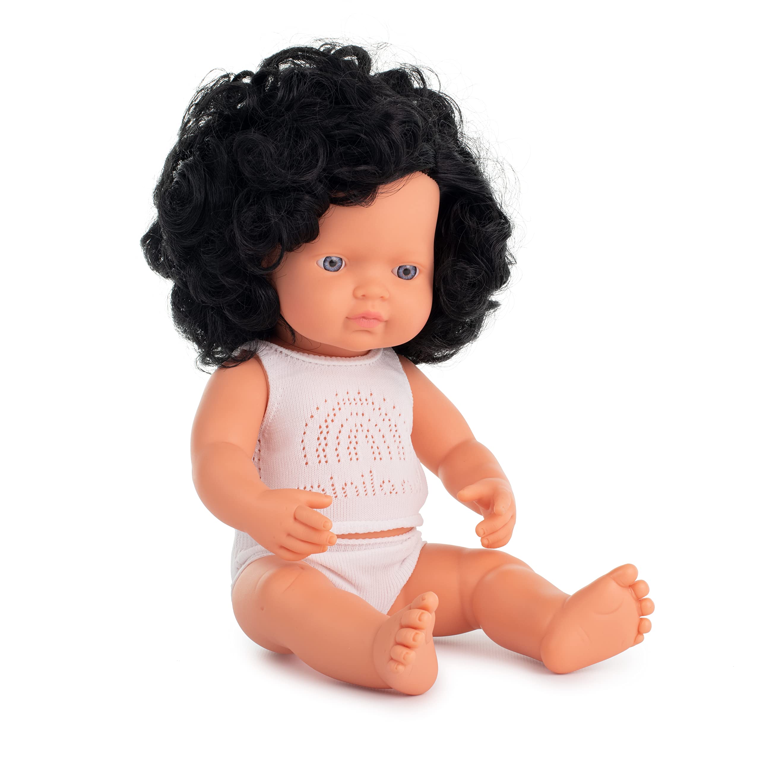 Miniland Bambole Bambola 31262 38 cm Capelli Ricci Neri
