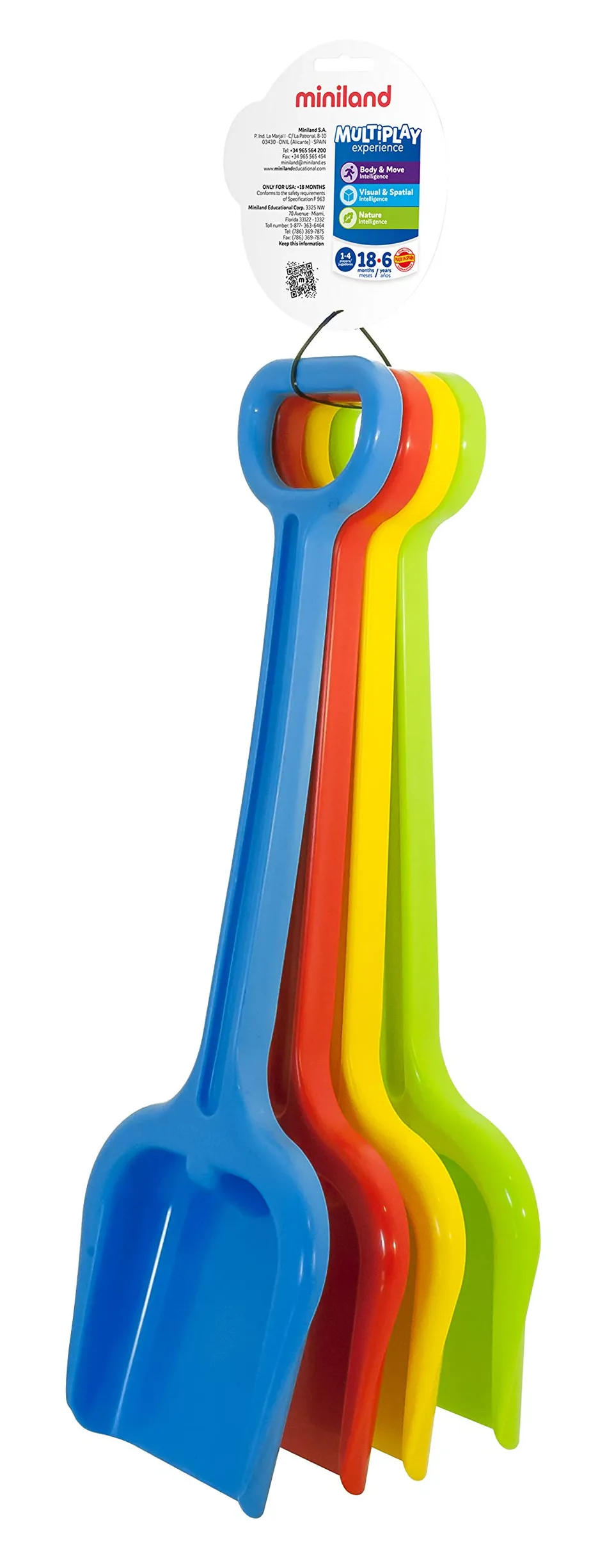 Miniland Set 4 picche giochi sabbia 50 cm multicolore