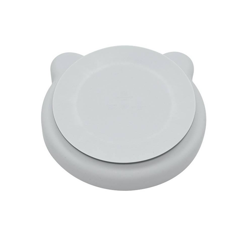 BoJungle Food Bear Grey piatto ventosa silicone orso