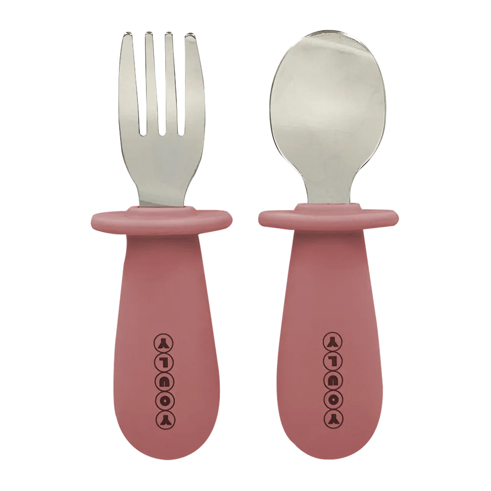 Youly Kinderbestek Posate Bimbi Vintage Rosa Acciaio