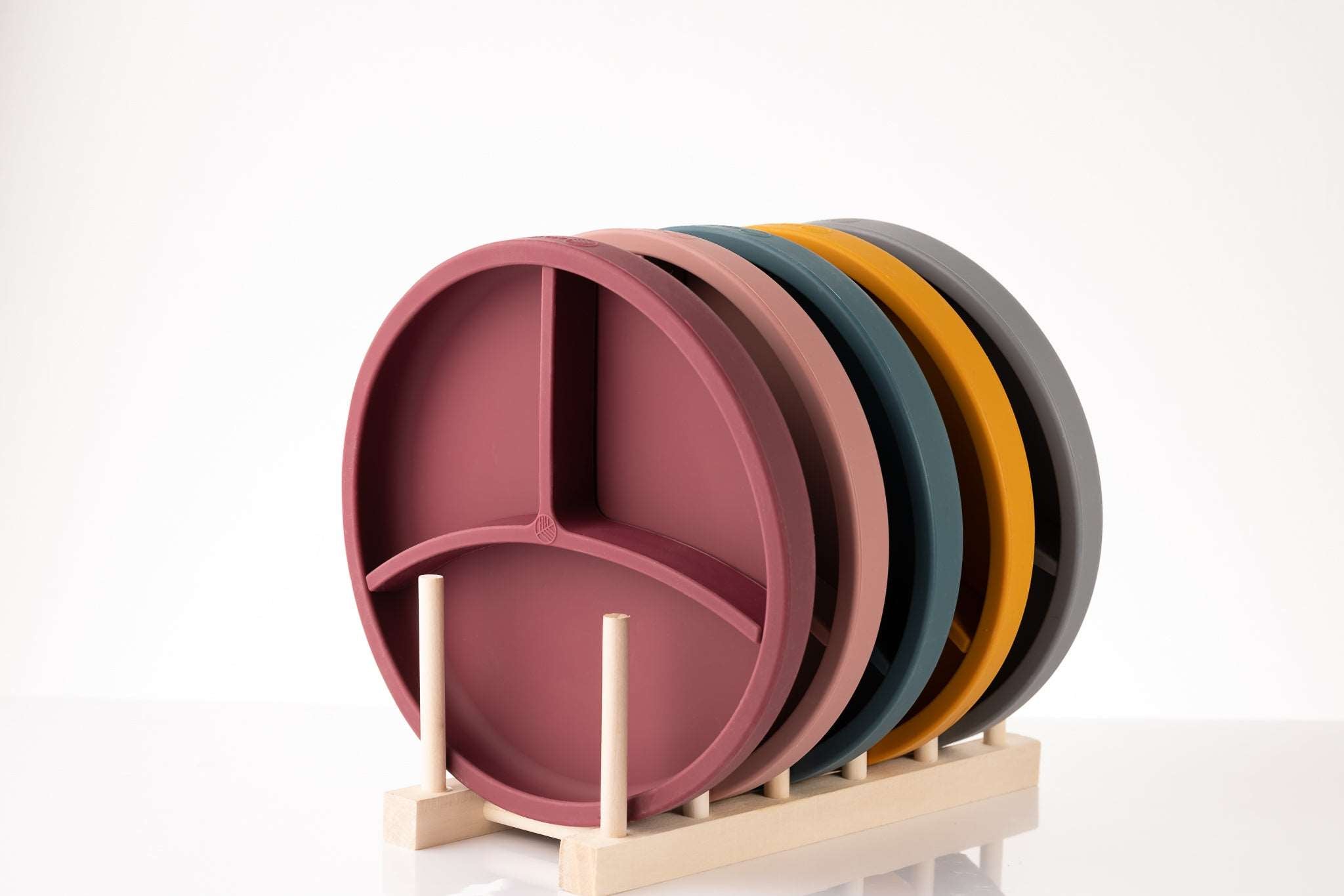 Eco Rascals Silicone Divider Plate piatto silicone bordeaux