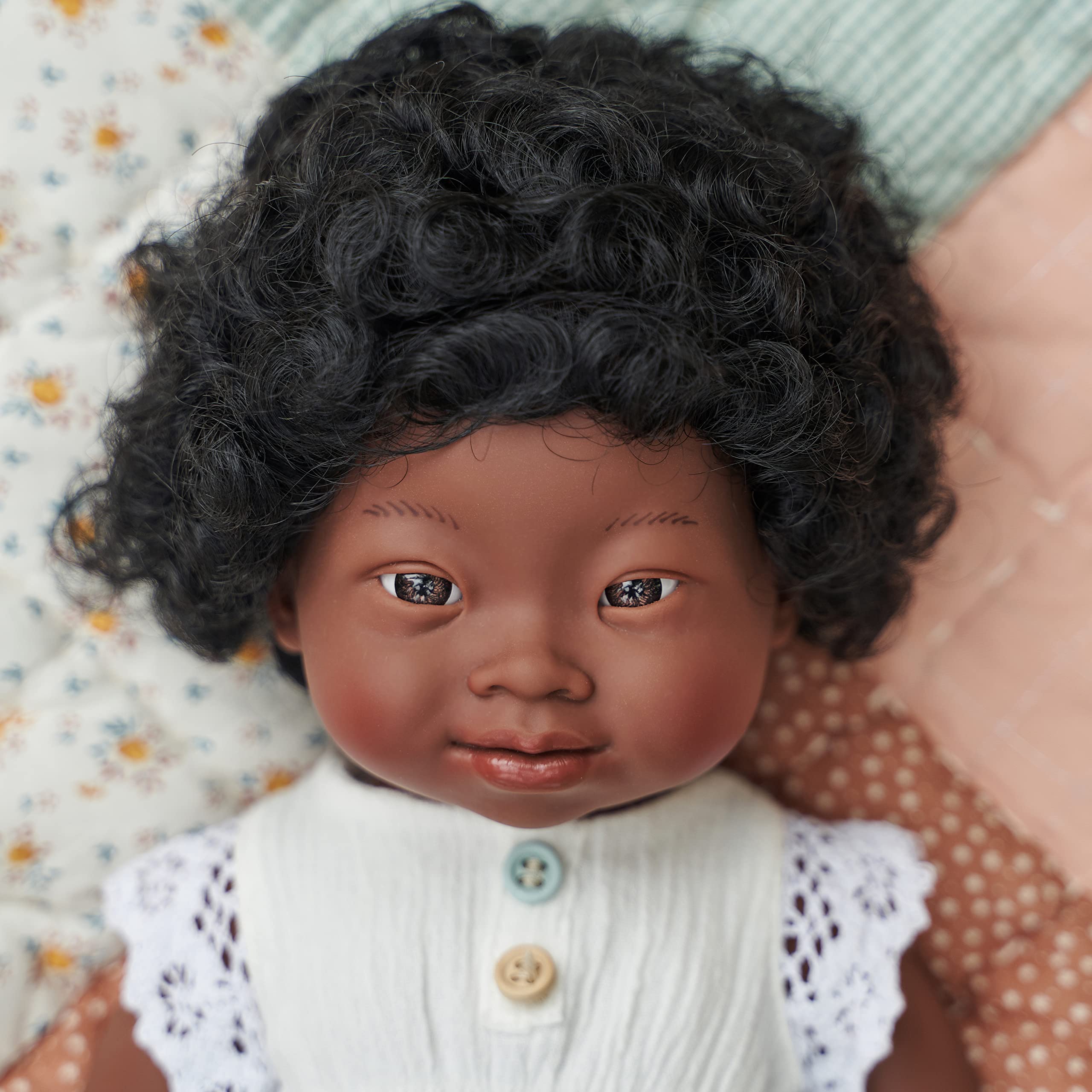Miniland 31171 Bambola Africana Down 38 cm Vinile