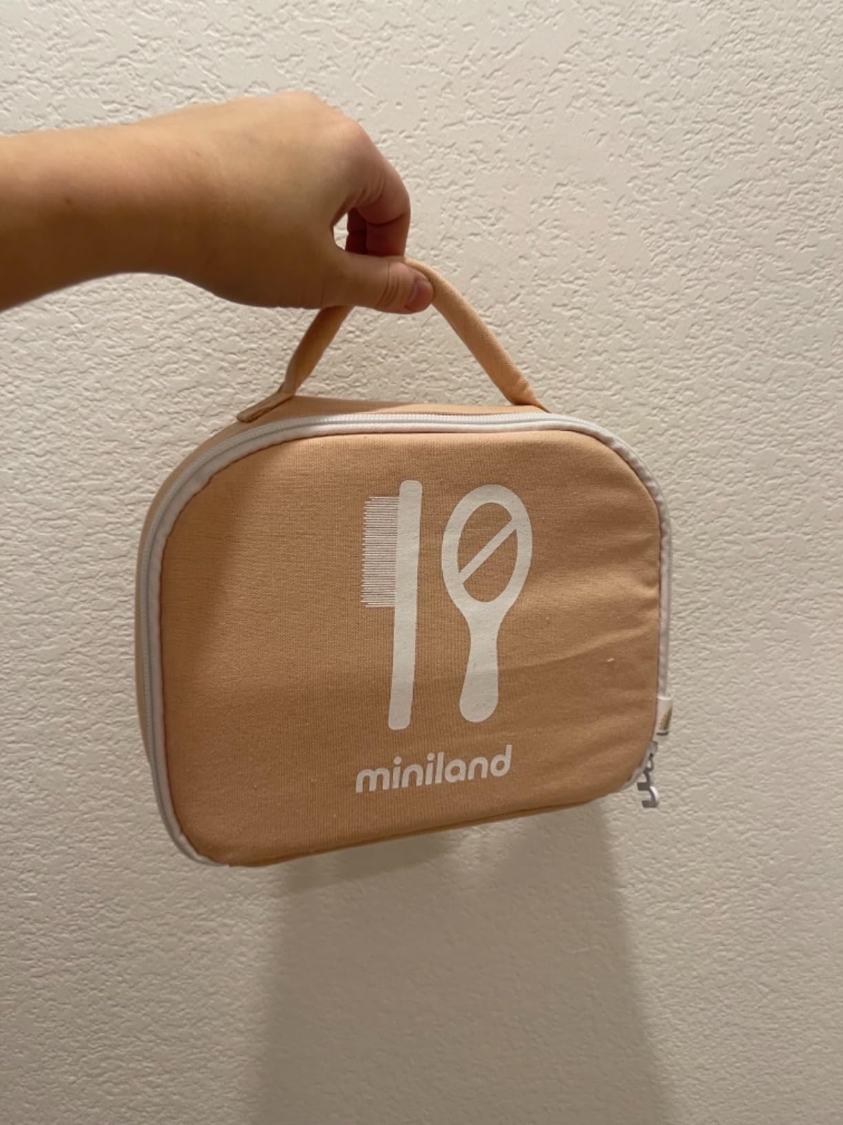 Miniland Set Bellezza Legno per bambole valigetta accessori