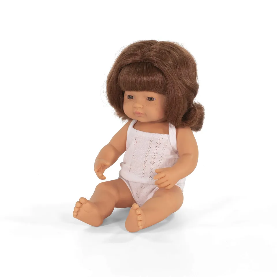 Miniland Bambole Baby Redhair Girl bambola vinile 38 cm