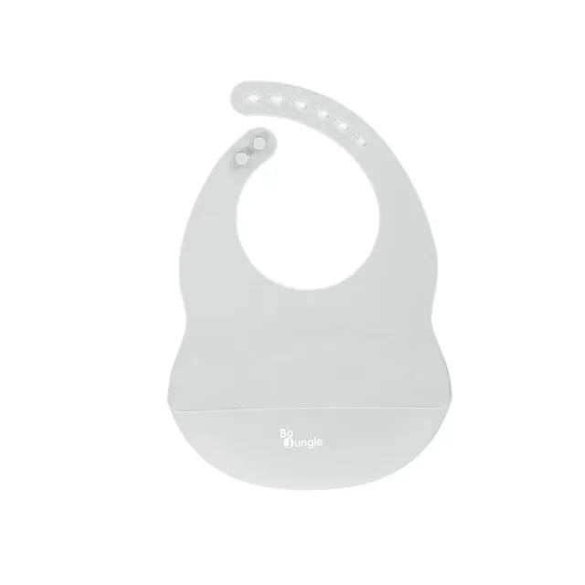 BoJungle Food & Drink bavaglino silicone grigio tasca