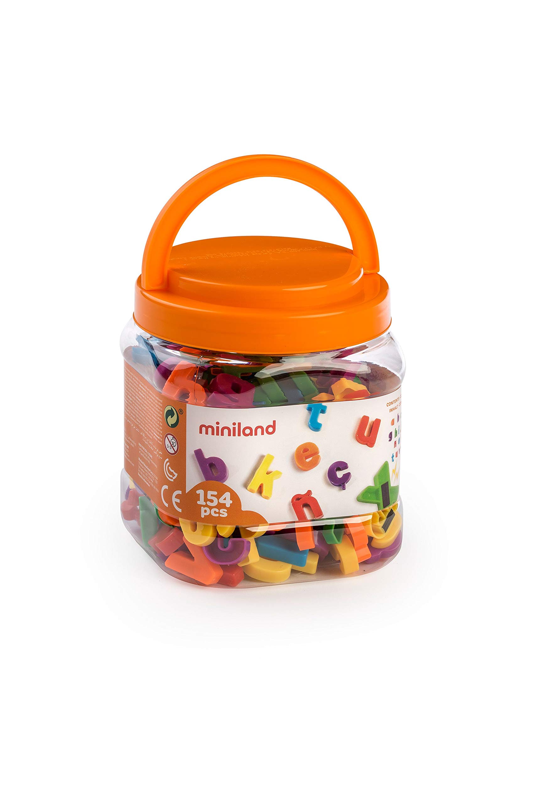Miniland Lettere Minuscole Magnetiche 154 Pezzi Alfabetico