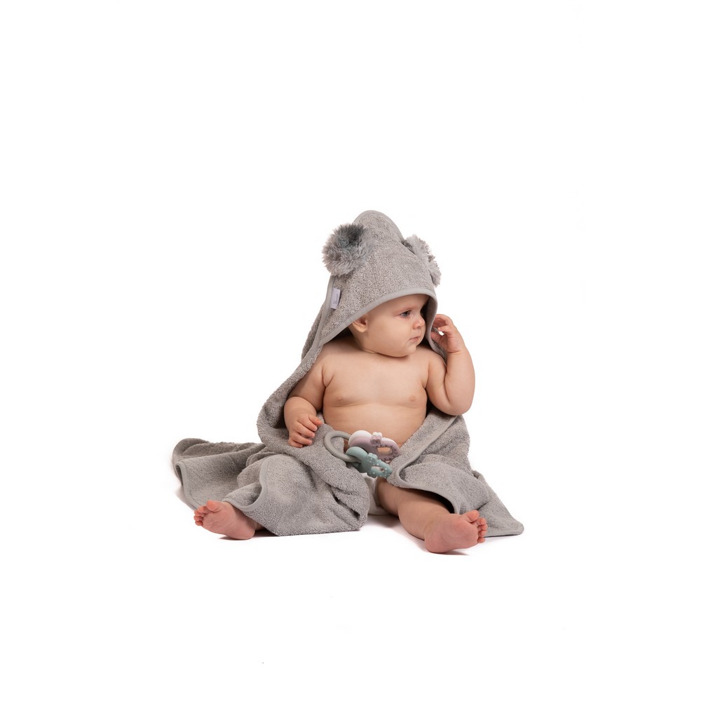 BoJungle Grooming Bathcape Koala Accappatoio Cotone Grigio
