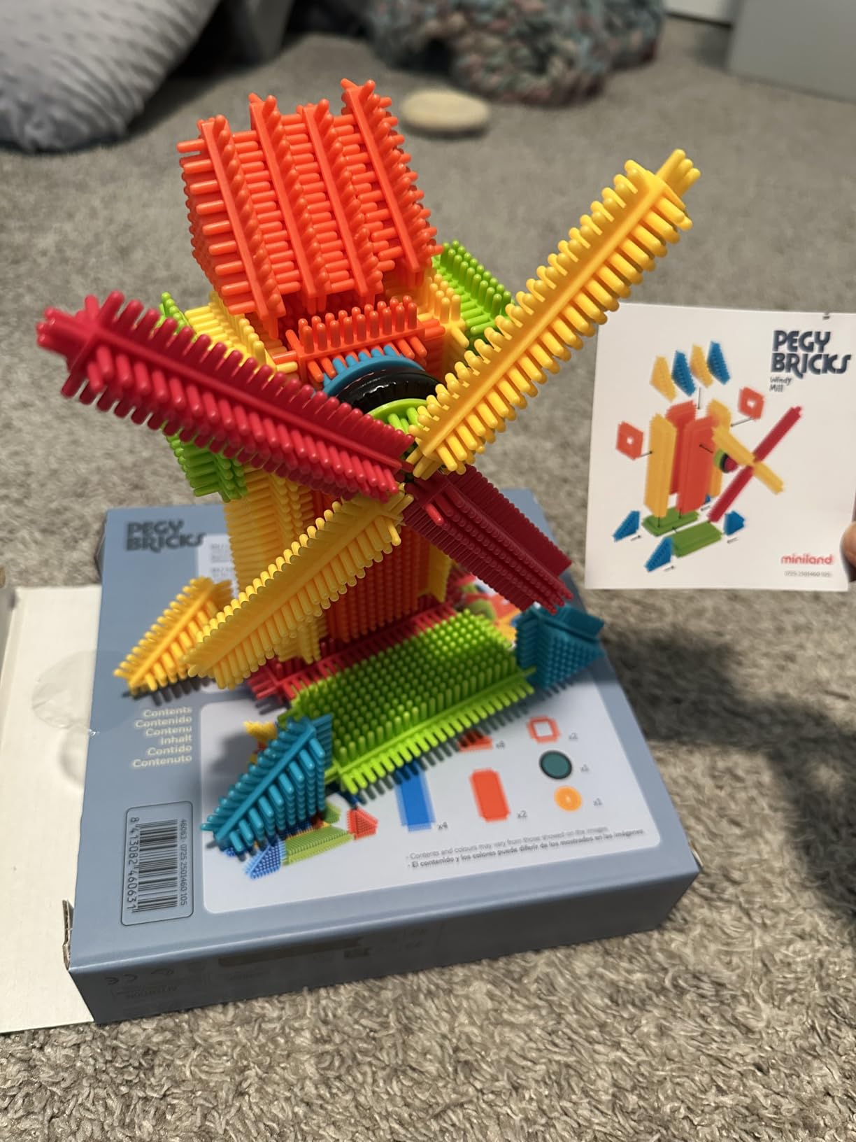 Miniland Pegy Bricks Windy Mill costruzioni mulino 22 pezzi