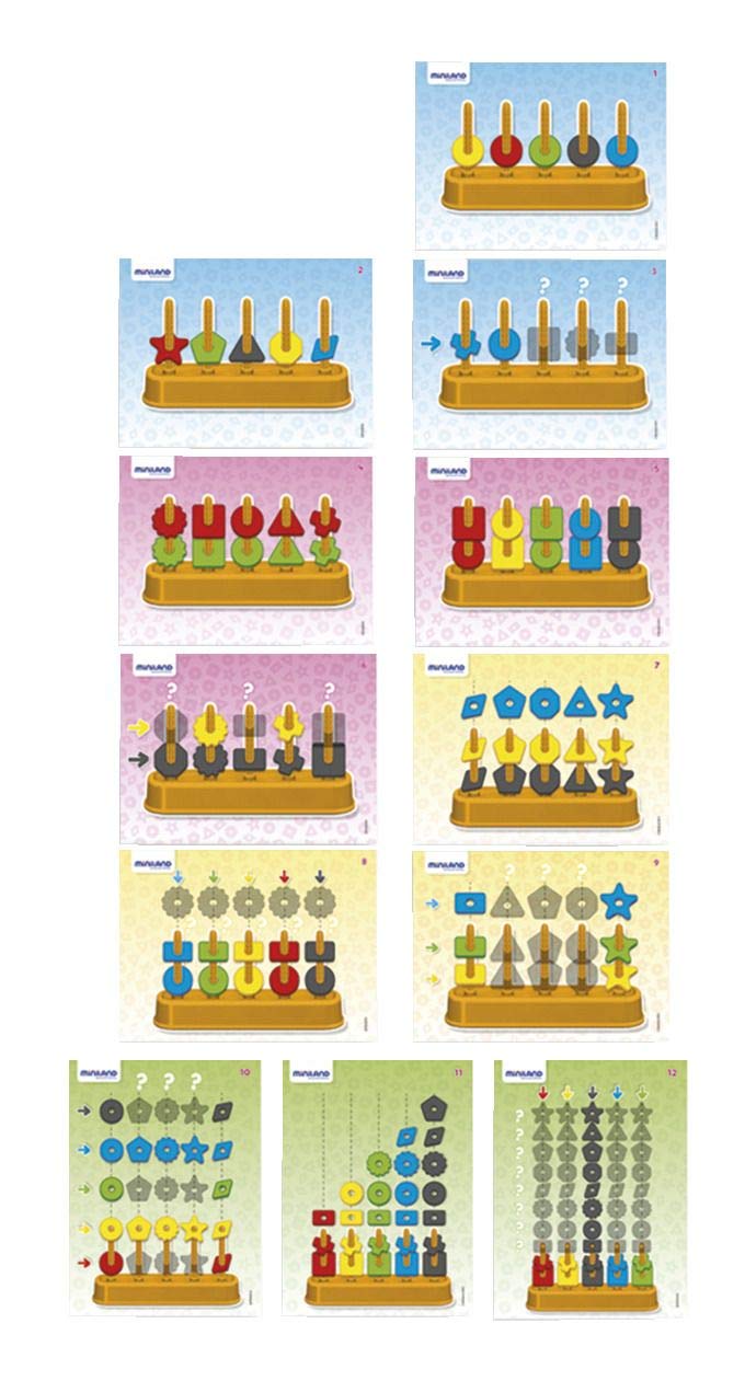 Miniland Abacolor Shapes 45310 gioco logica 50 pezzi 3-6 anni